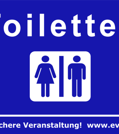 Banner “Toiletten” Für Bauzäune (WC)